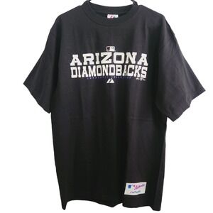 Majestic‎ Arizona Diamondbacks T-Shirt Men's Medium Black MLB Baseball Tee